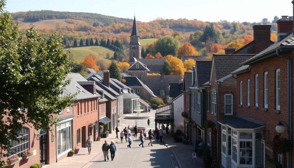 Charming Small Town Landscape