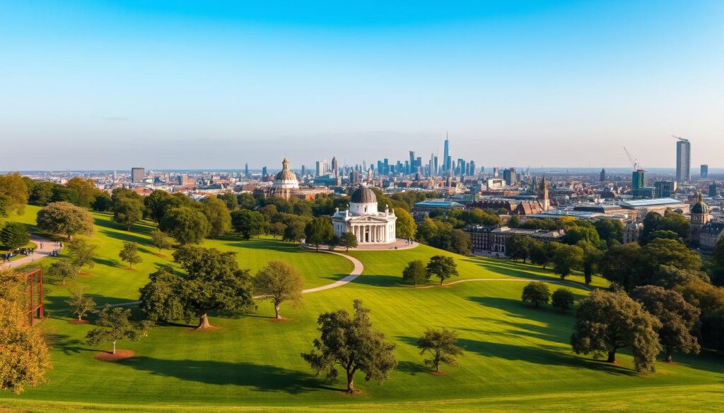 Greenwich Park London Skyline